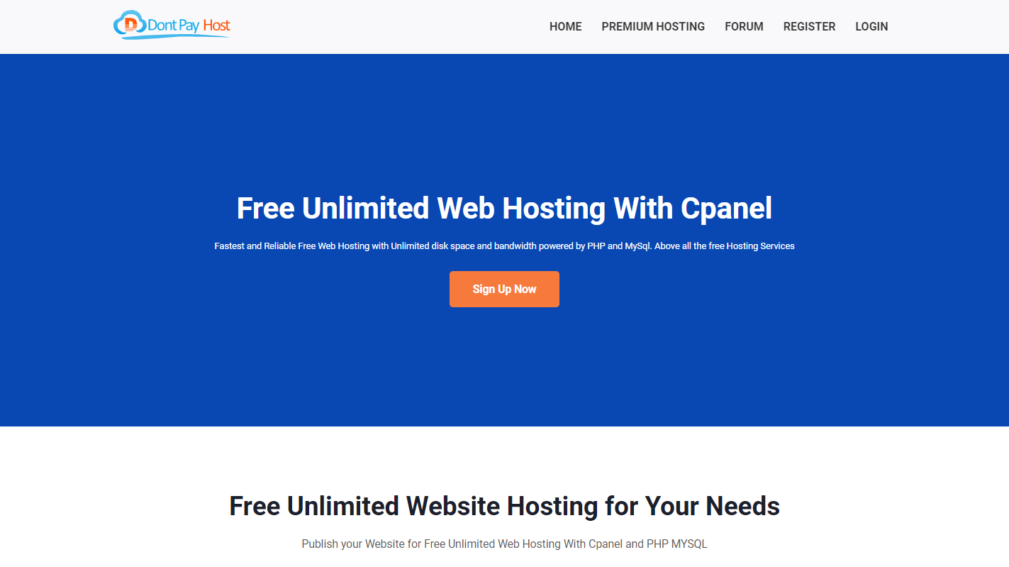 Free Unlimited Web Hosting